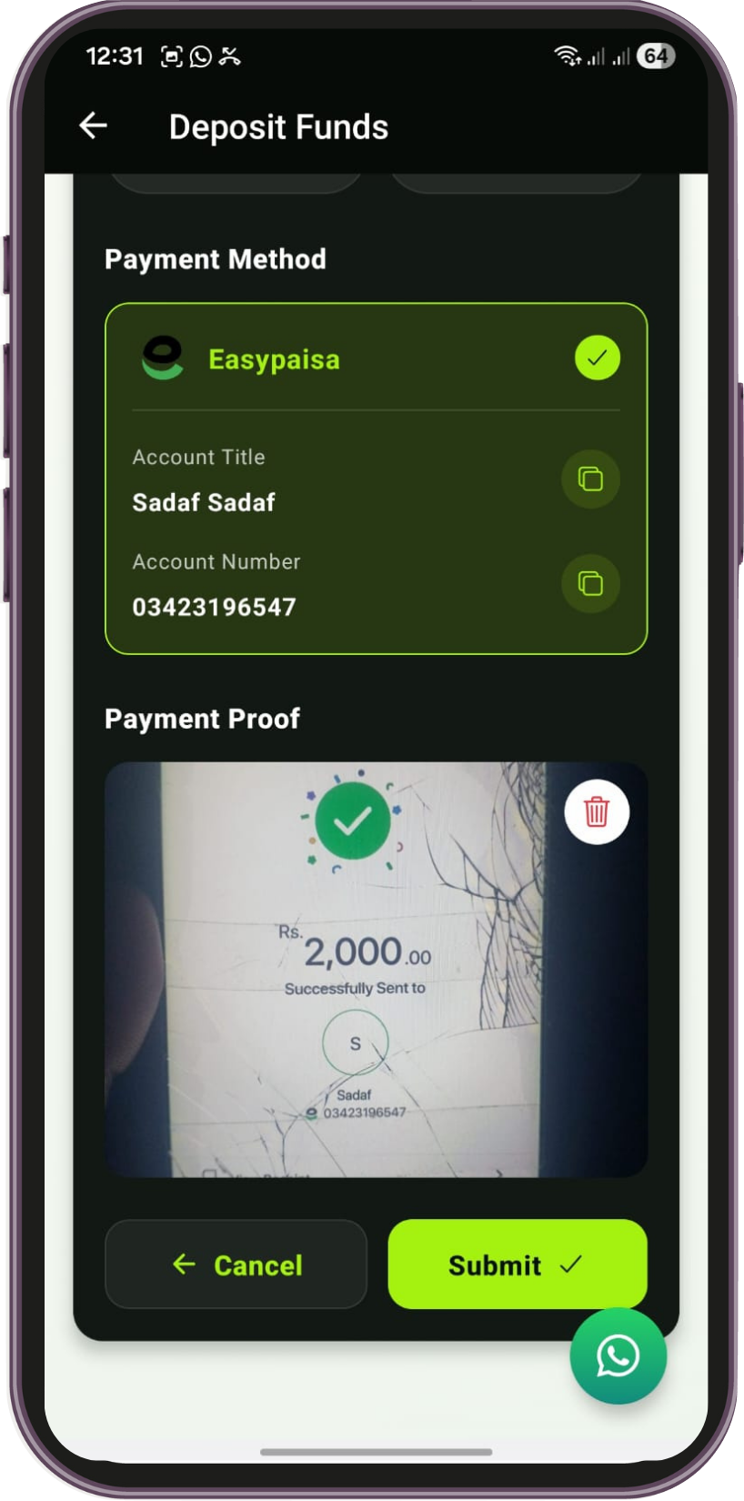 Deposit Funds